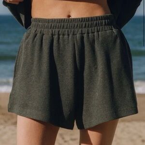 Daily Drills Vintage Black Thermal Resort Shorts XS/S